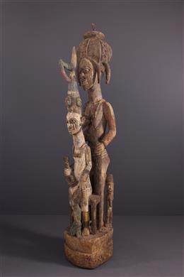 Skulptur monumentale Yoruba polychrom