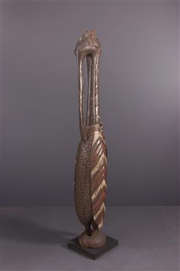 Stammeskunst - Polychrome Figur eines Nashornvogels der Senoufo oder Baga